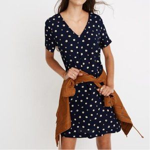Madewell Button Back Easy Dress in Daisy Dots